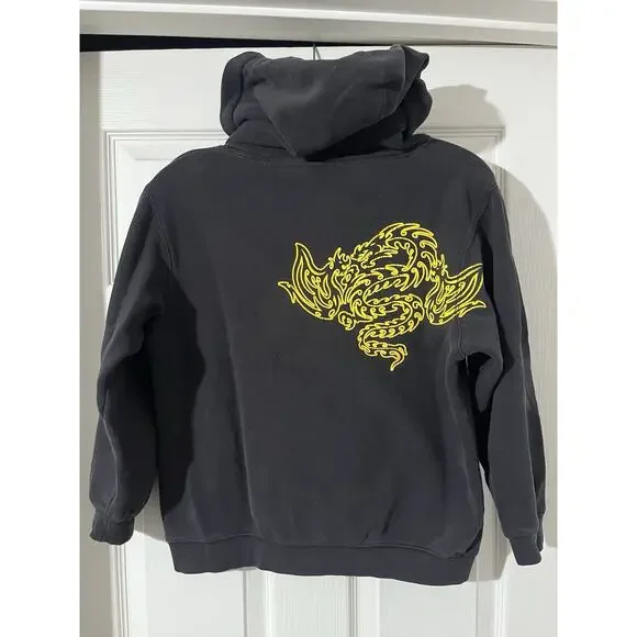 Vintage Y2K 90s JNCO Youth Sz M Hoodie Dragon Goth Emo